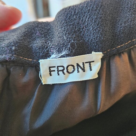 Pierre Cardin 1969 Space Age Collection Black Gold Gromets Maxi Skirt 60s Medium - Picture 3 of 8